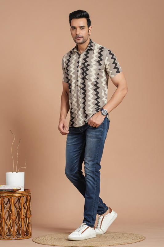 Cotton Shirt Half Sleeve