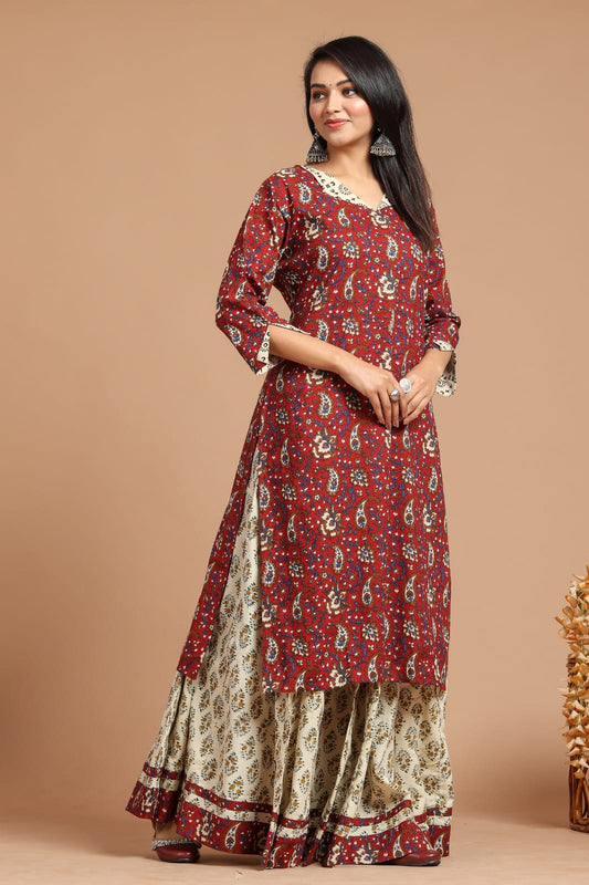 Cotton Lehnga Kurti