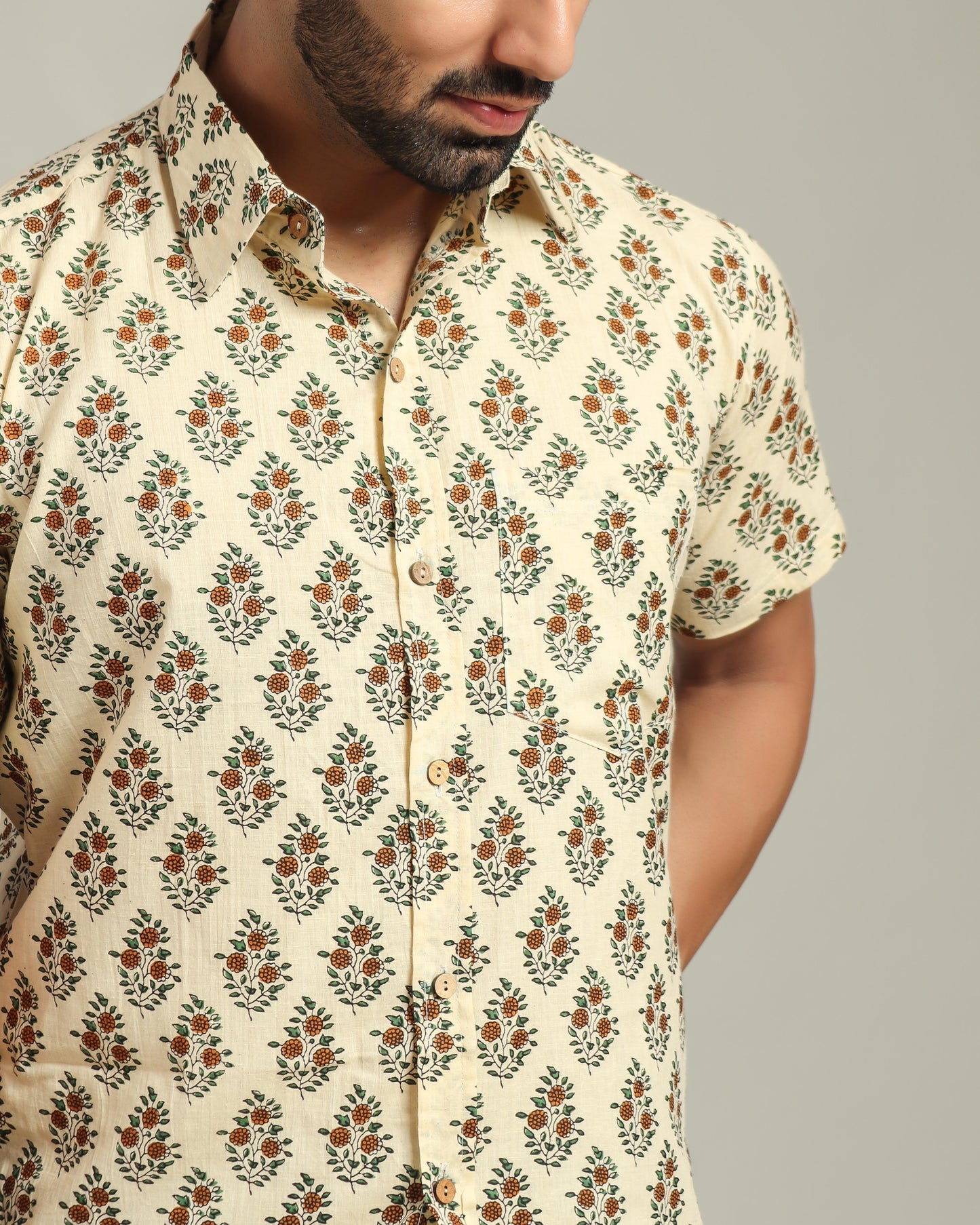 Cotton Shirt Half Sleeve