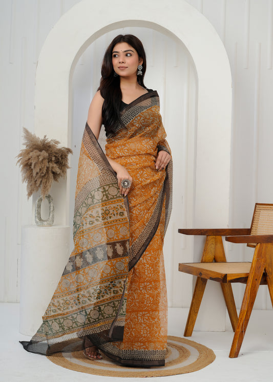 Lightweight Printed Kota Doria Elegance