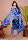 Silky Cotton Suit With Malmal Duptta