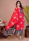 Cotton Suit With Printed Malmal Duptta