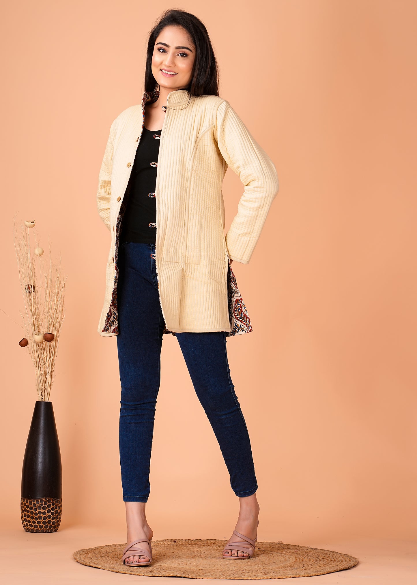 Stylish Handcrafted Cotton Jacket for Winter Comfort