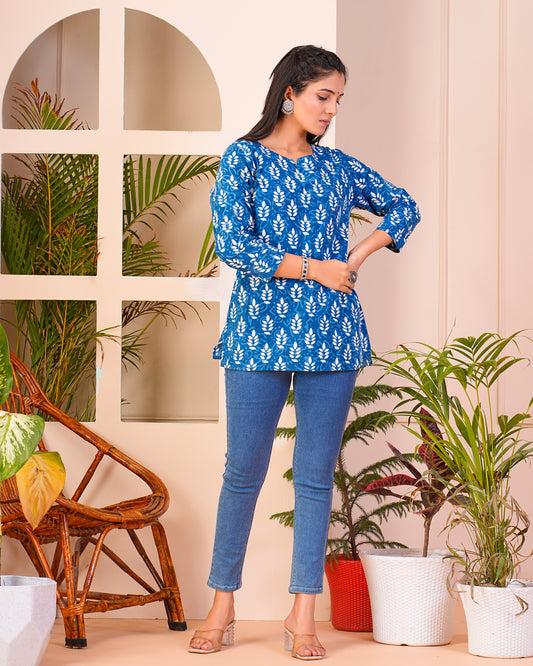 Regular Wear Cotton Short Kurti