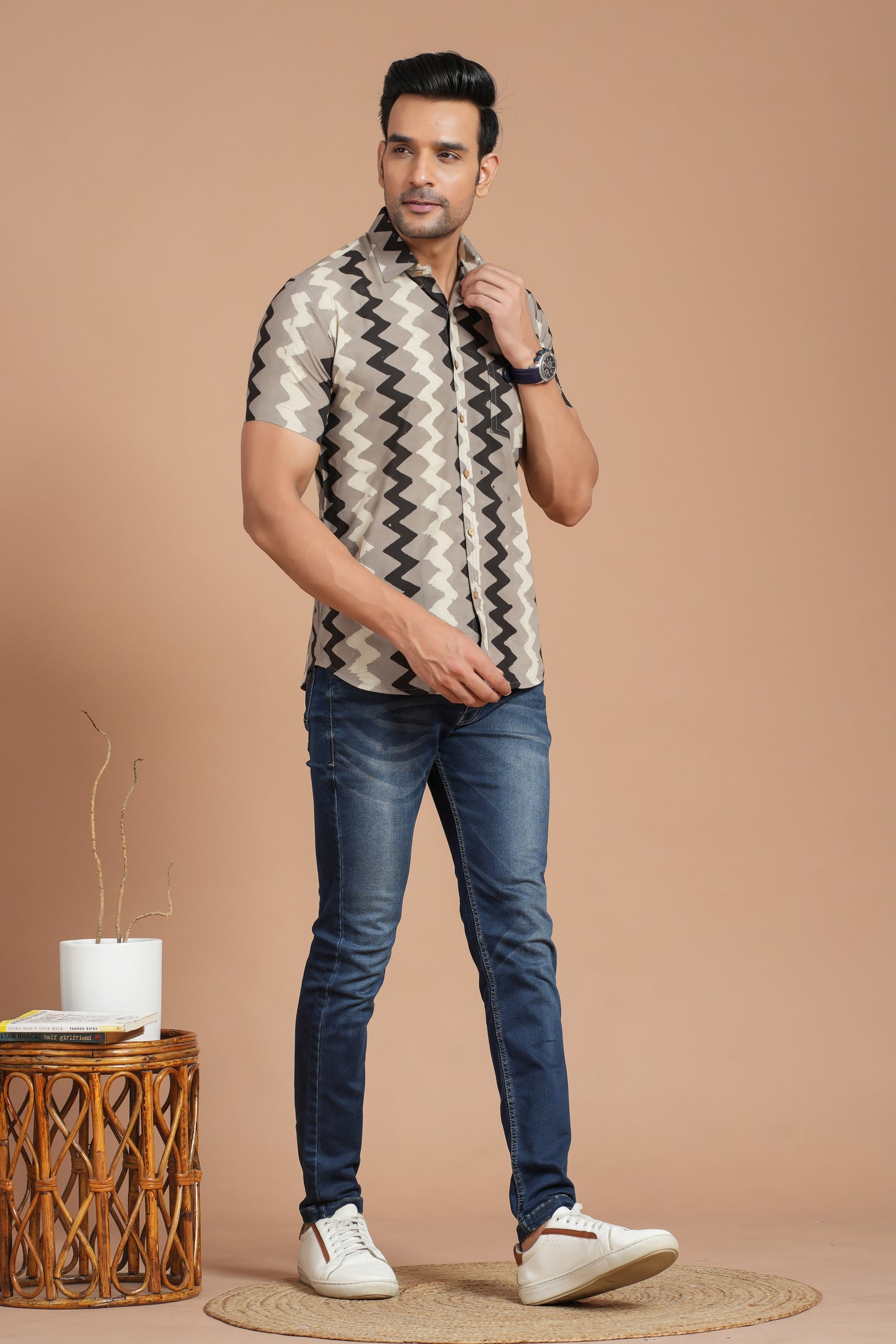 Cotton Shirt Half Sleeve