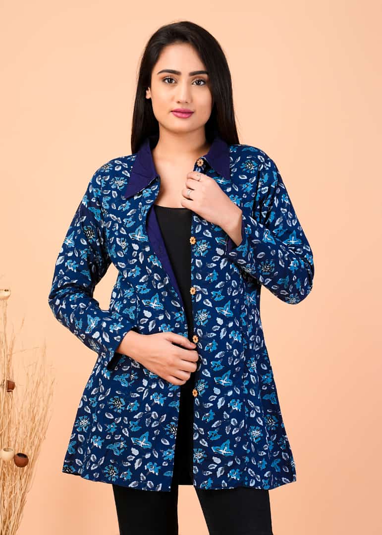 Handcrafted Pure Cotton Printed Winter Jacket