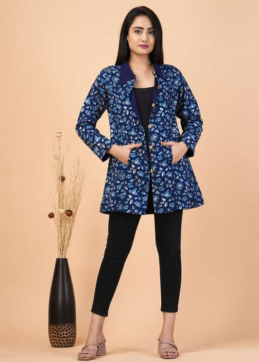 Handcrafted Pure Cotton Printed Winter Jacket