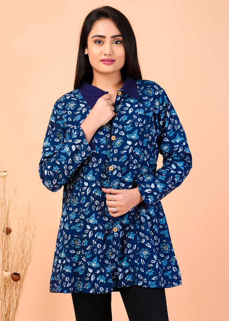 Handcrafted Pure Cotton Printed Winter Jacket