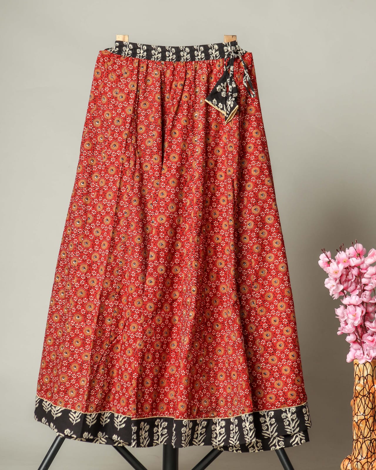 Cotton Printed  Maxi Long Skirt
