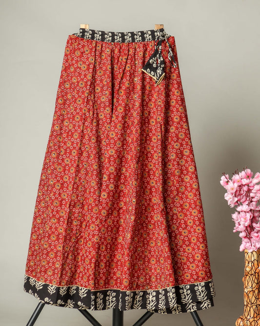 Cotton Printed  Maxi Long Skirt