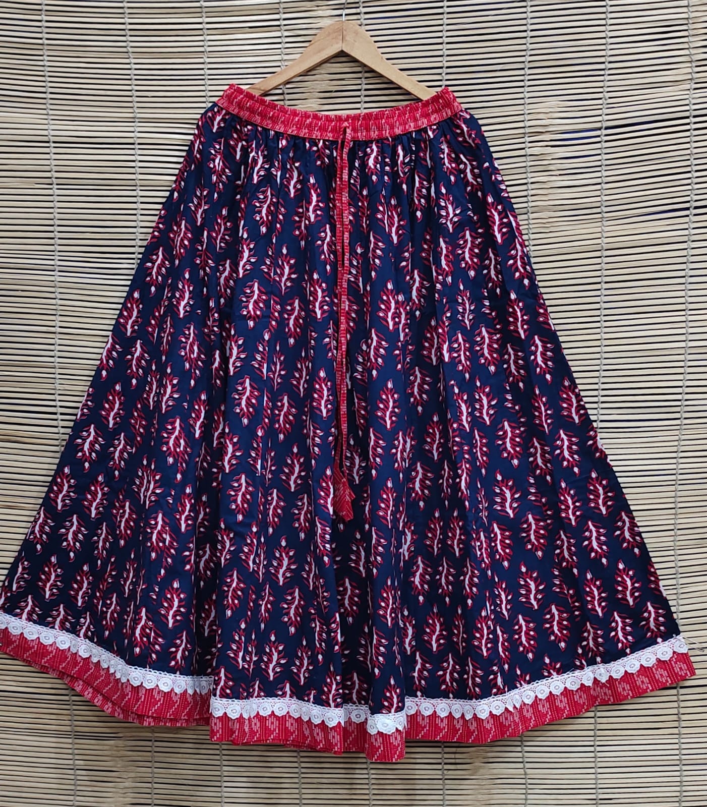 Pure Cotton Printed Long Skirt