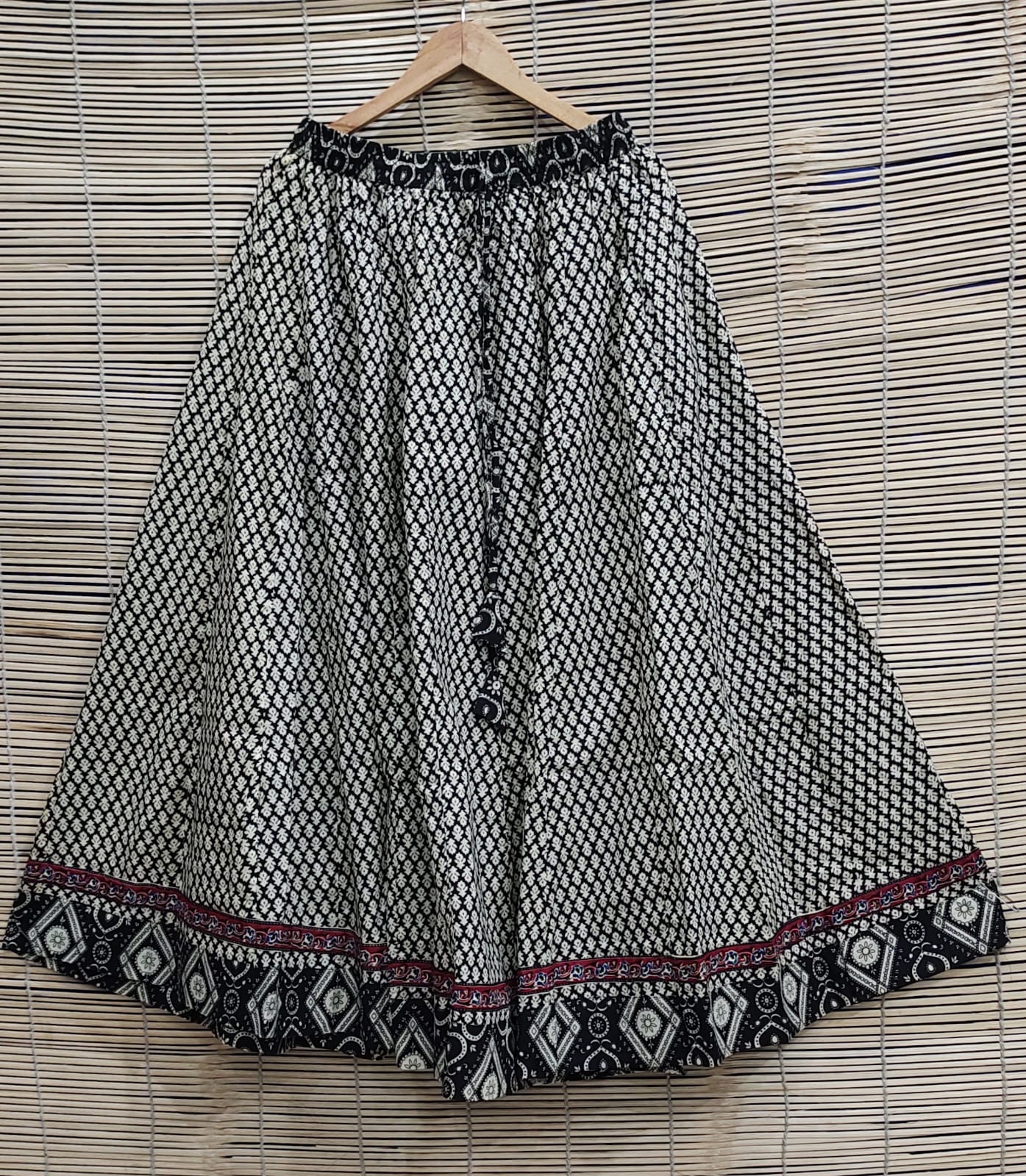 Casual Cotton Printed Long Skirt for Daily & Festive Wear
