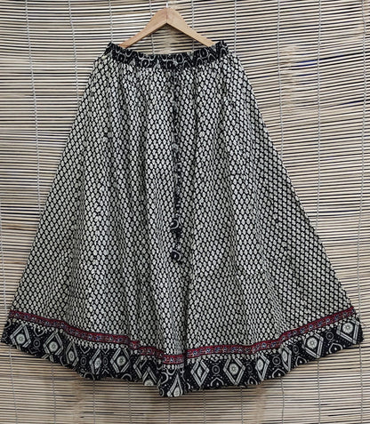 Casual Cotton Printed Long Skirt for Daily & Festive Wear