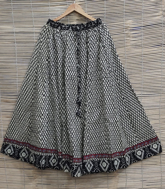 Casual Cotton Printed Long Skirt for Daily & Festive Wear