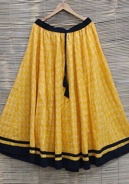 Casual Cotton Printed Long Skirt for Daily & Festive Wear
