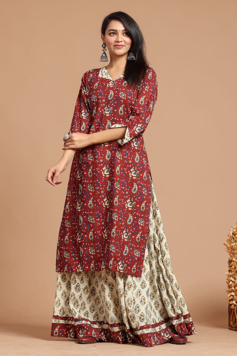 Cotton Lehnga Kurti