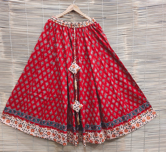 Jaipuri Print Cotton Long Skirt