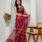 Handwoven Kota Doria Saree with Artistic Prints