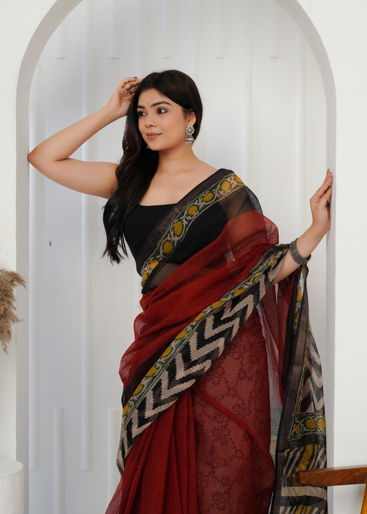 Lightweight Printed Kota Doria Elegance