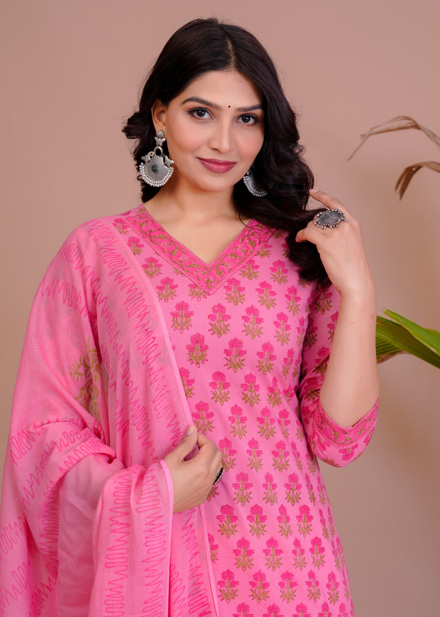 Cotton Suit With Malmal Duptta