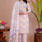 Printed Cotton Suit With Malmal Duptta