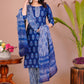 Silky Cotton Suit With Malmal Duptta