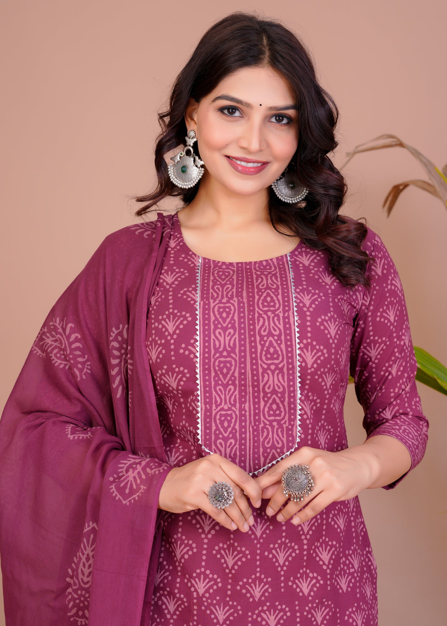 Cotton Printed Kurta Pant With Malmal Duptta