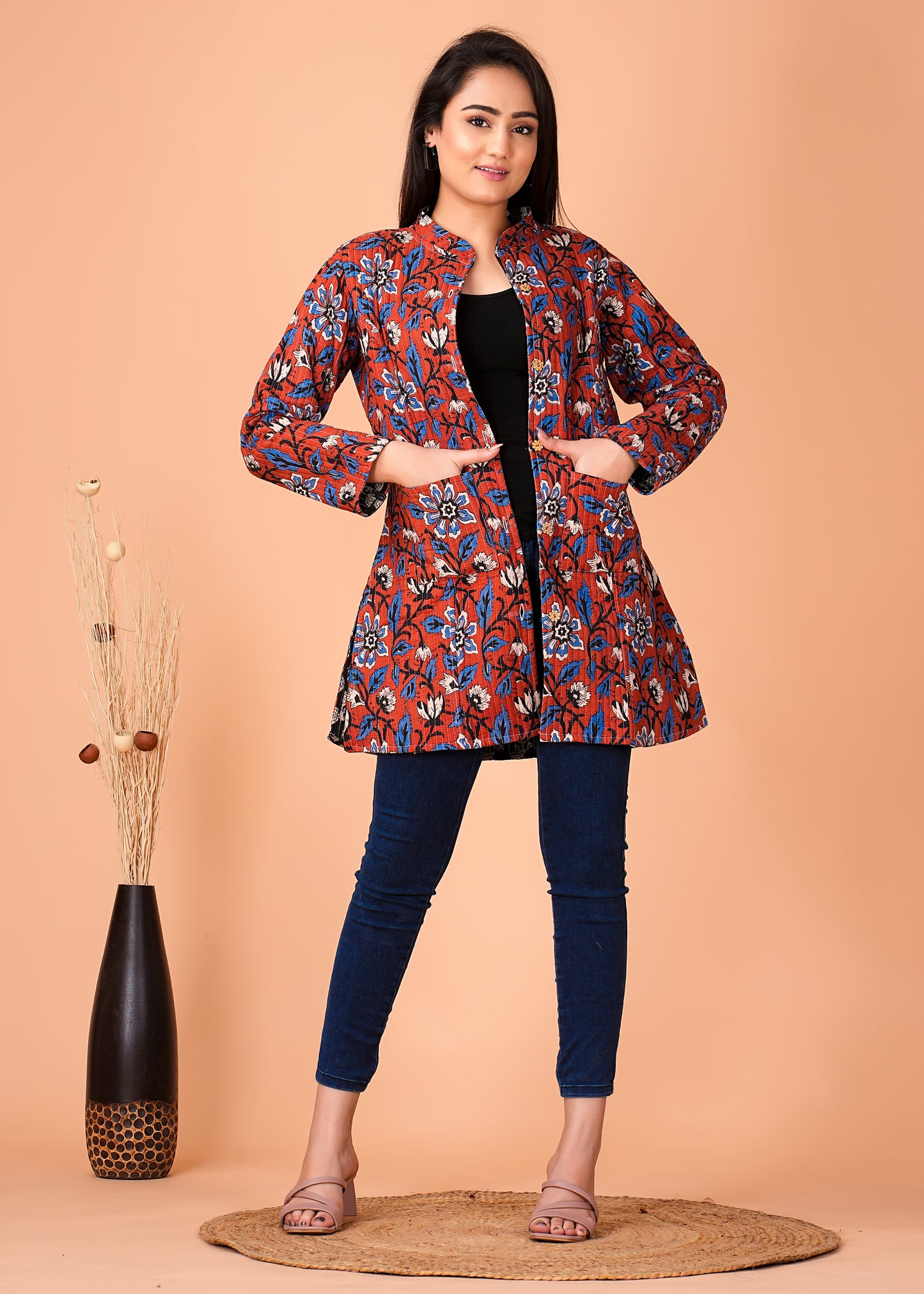 Stylish Handcrafted Cotton Jacket for Winter Comfort