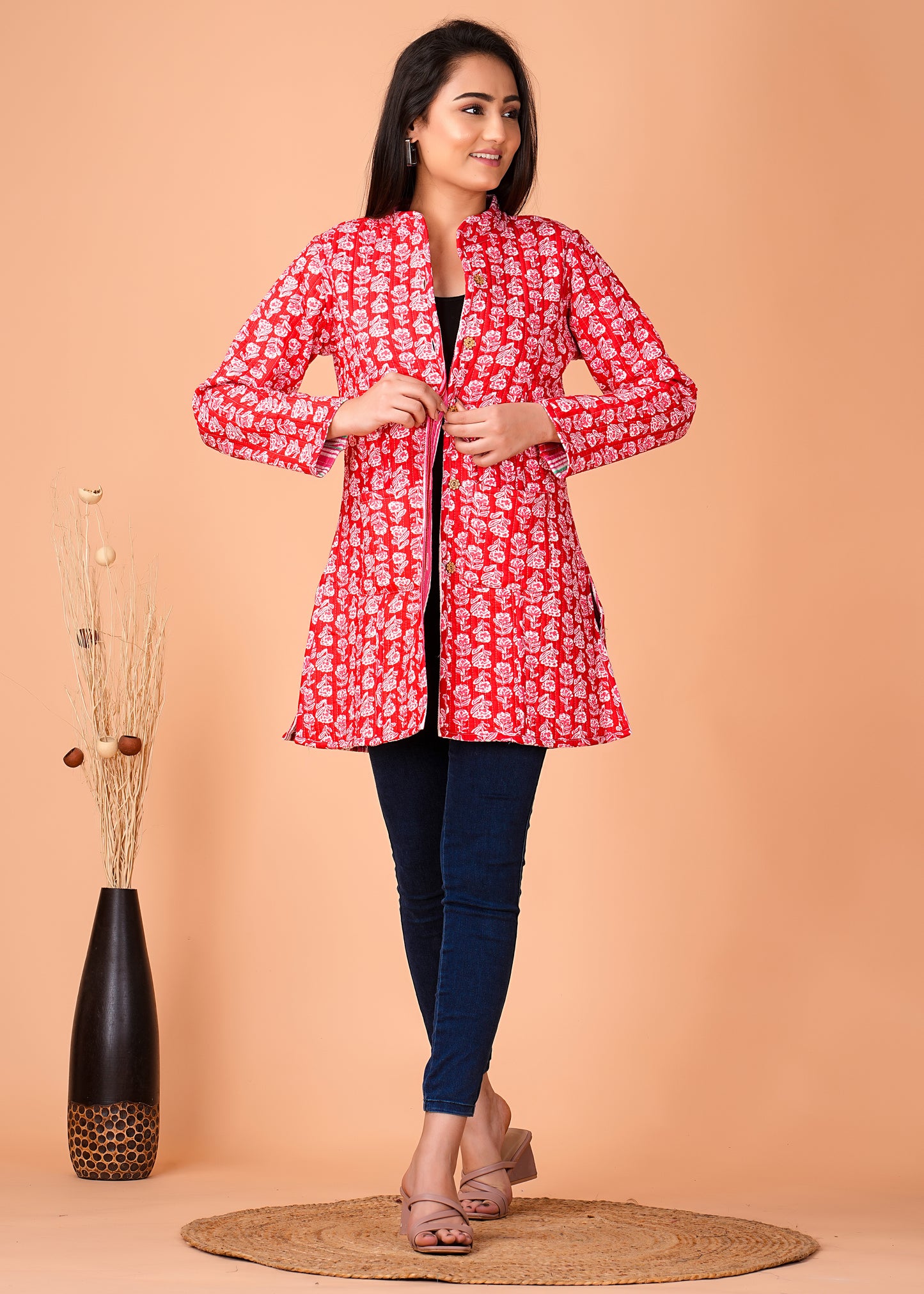 Stylish Handcrafted Cotton Jacket for Winter Comfort