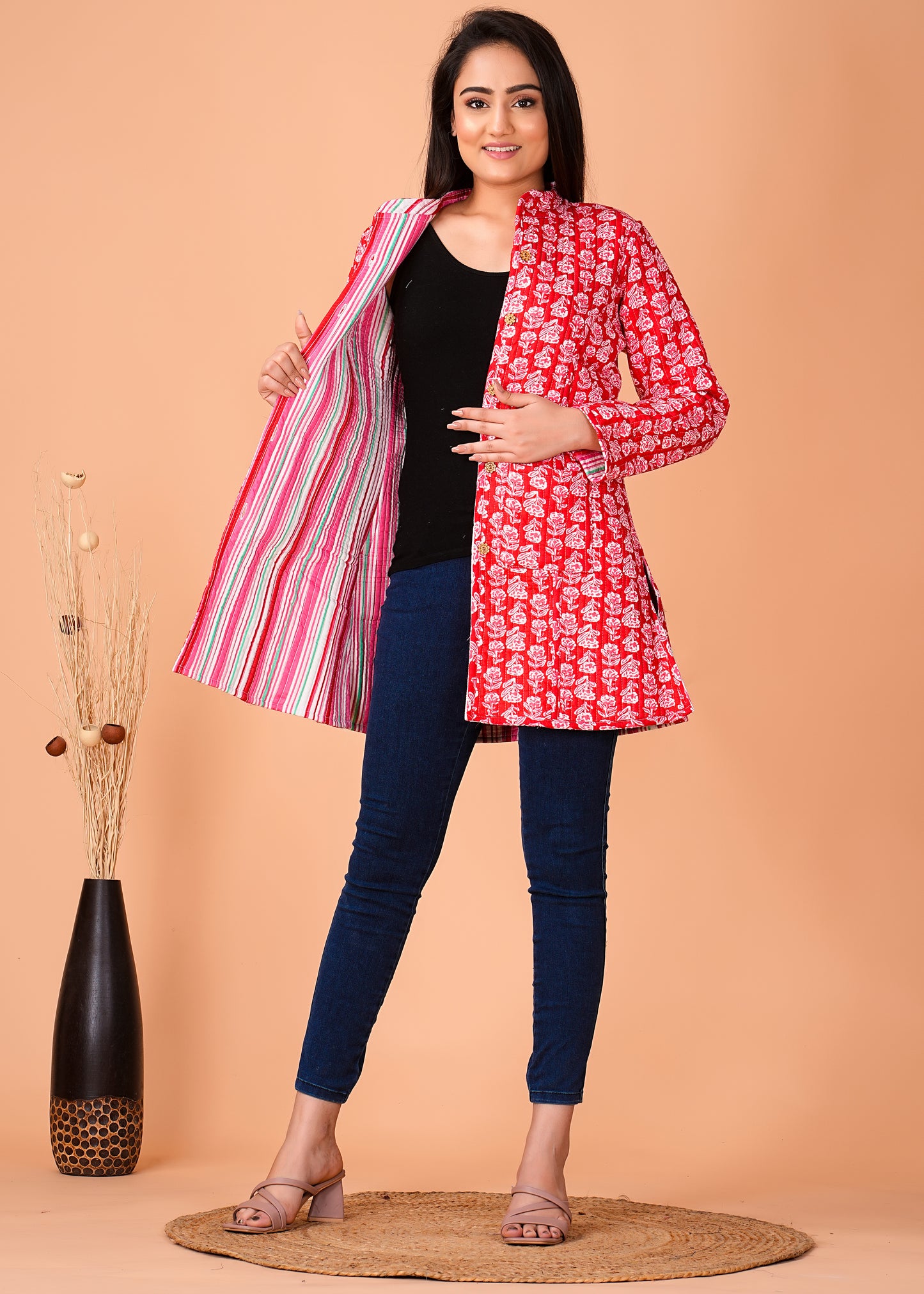 Stylish Handcrafted Cotton Jacket for Winter Comfort