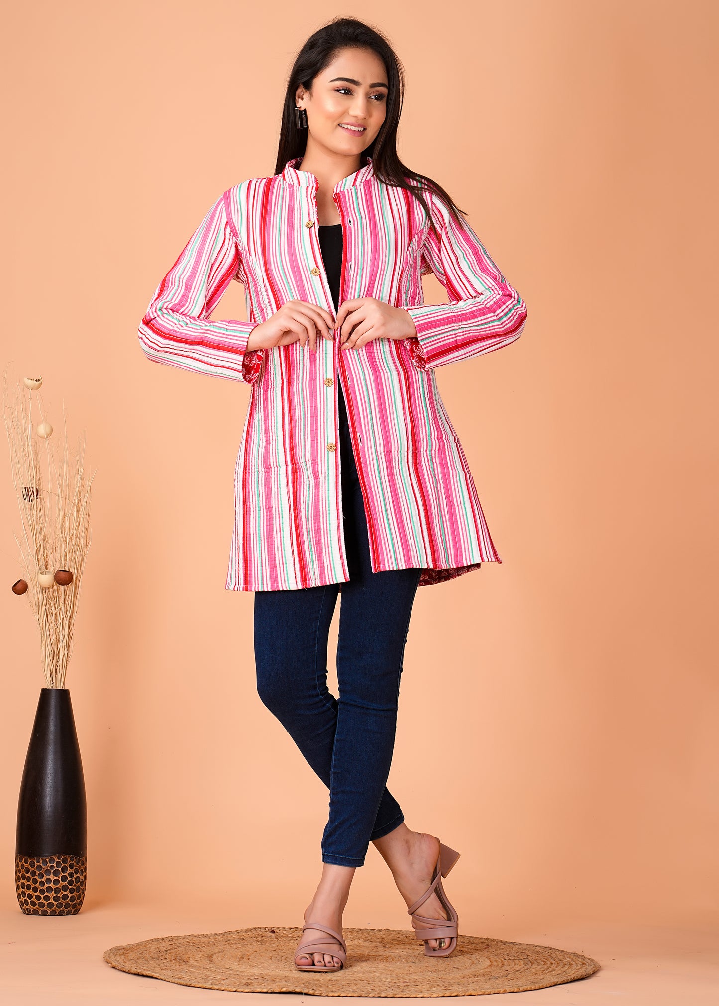 Stylish Handcrafted Cotton Jacket for Winter Comfort