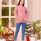 Pink Cotton Short Kurti