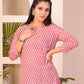 Pink Cotton Short Kurti