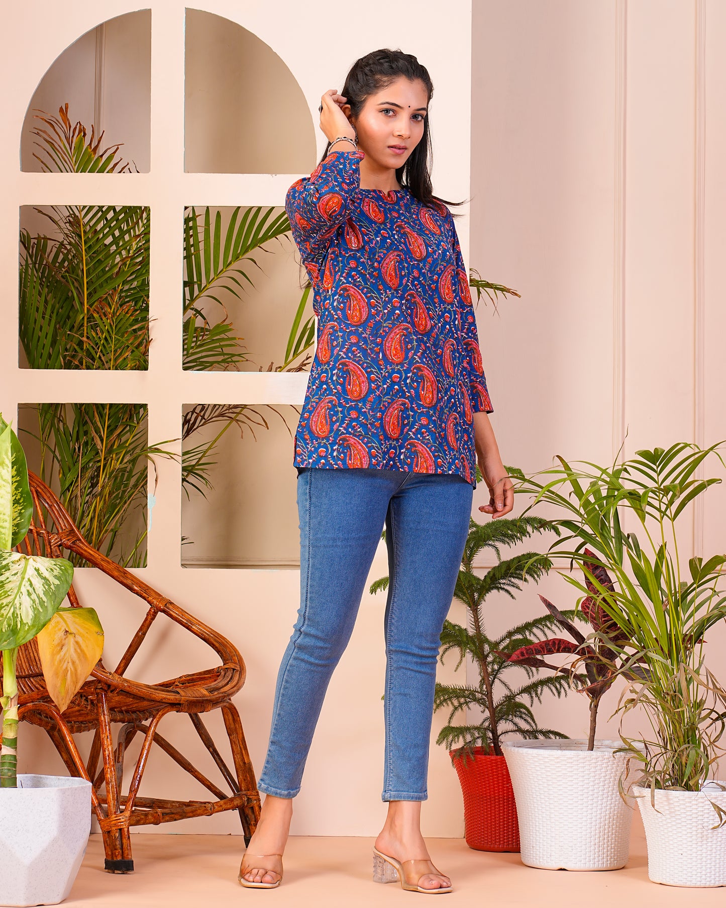 Cotton Printed Short Kurti