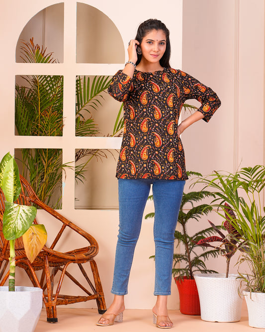 Cotton Straight Short Kurti