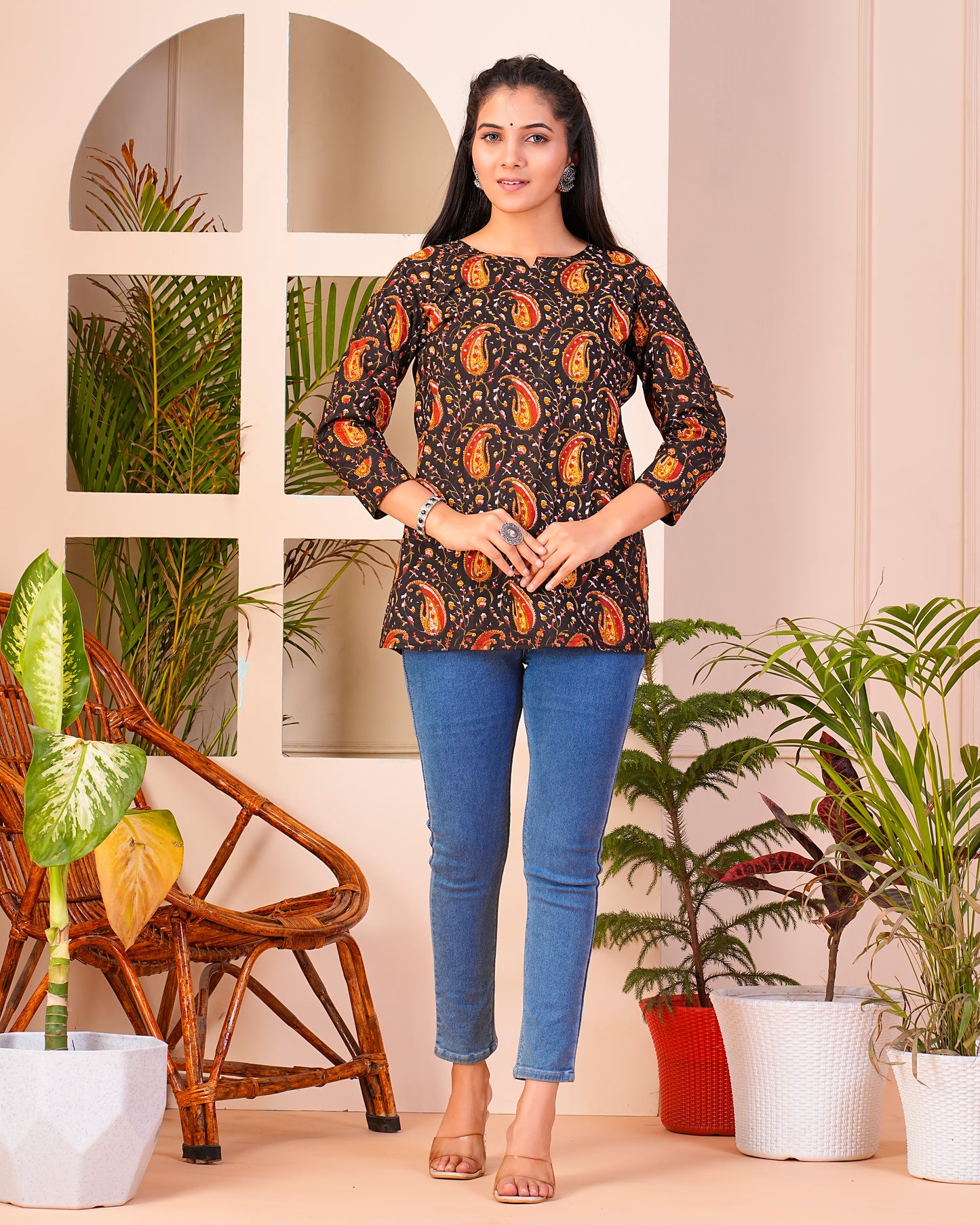 Cotton Straight Short Kurti
